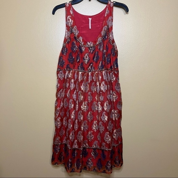 FREE PEOPLE | Metallic Embellished Dress - Picture 5 of 14